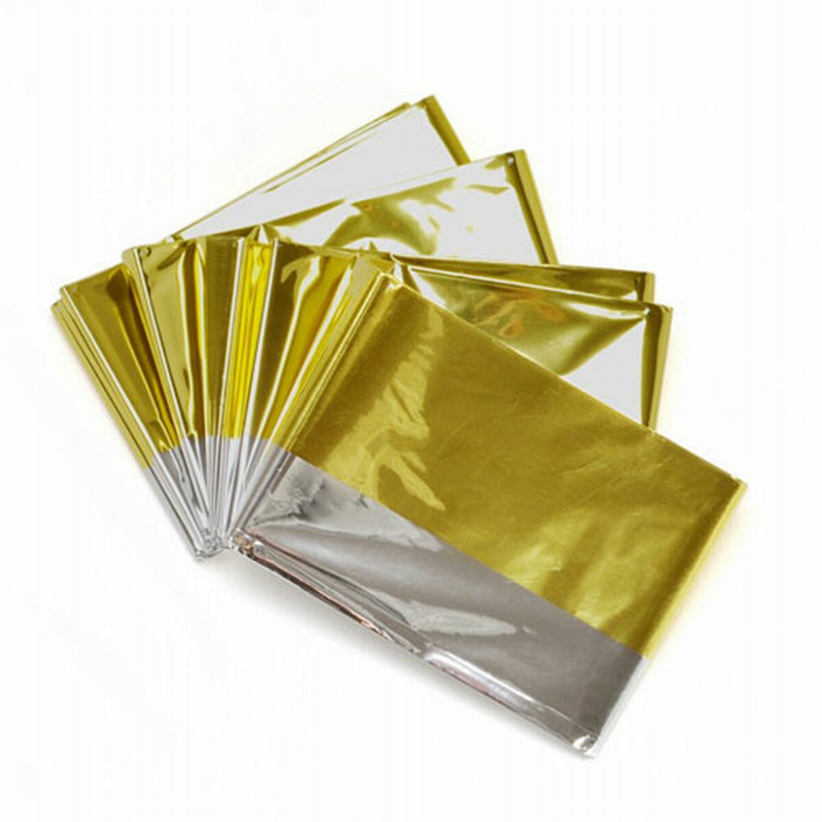 Einmal-Rettungsdecke, Aluminium, silber/gold, 160 x 220 cm, 1